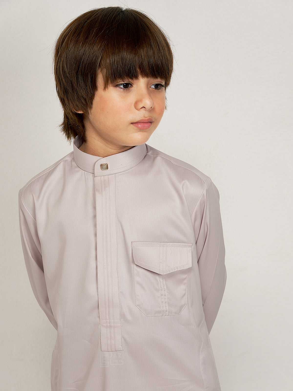 Mishari Kids Thobe - Light Pink