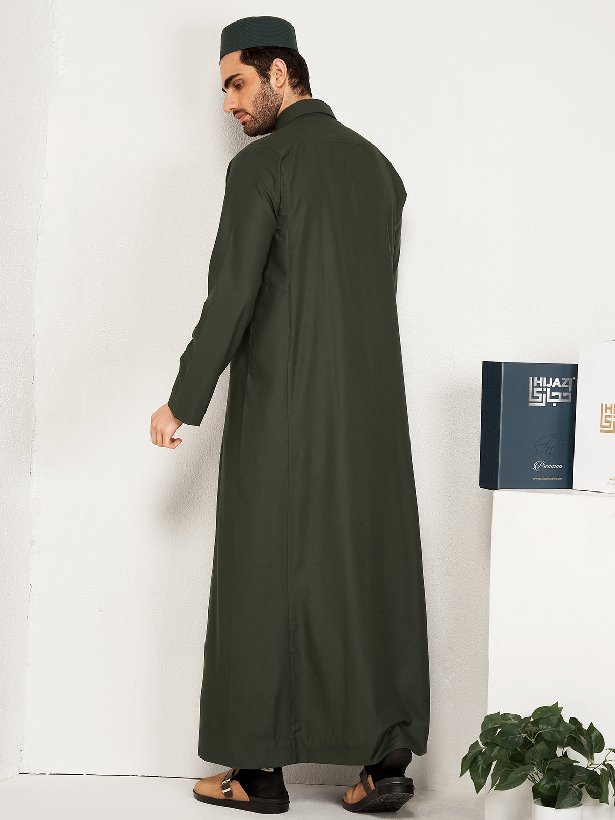 Al-Muqaddas Premium Thobe – Olive green