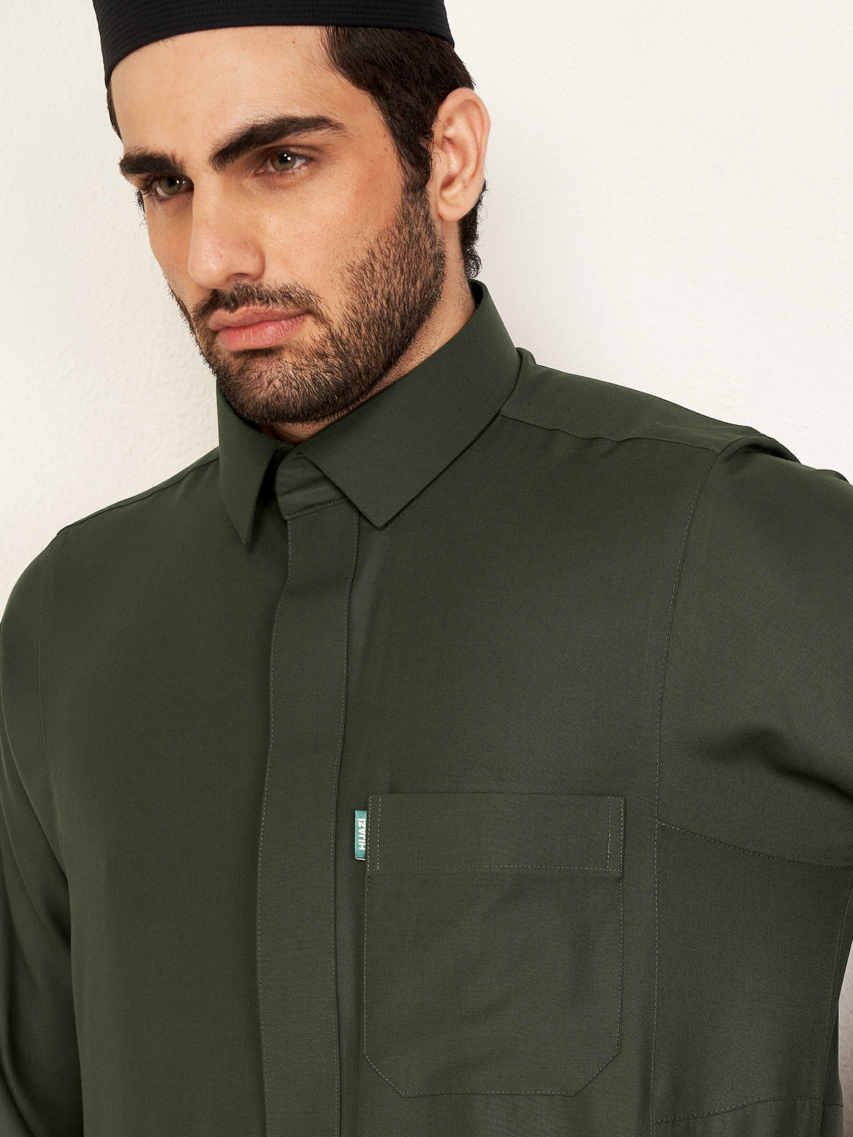 Al-Muqaddas Premium Thobe – Olive green