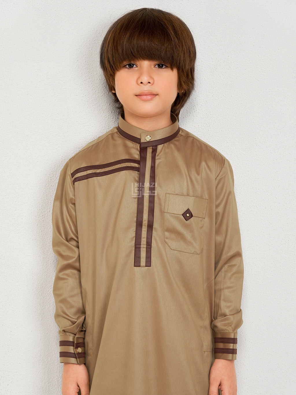 SAHARA LUXE KIDS THOBE - CAMEL BROWN