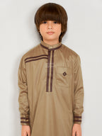 SAHARA LUXE KIDS THOBE - CAMEL BROWN