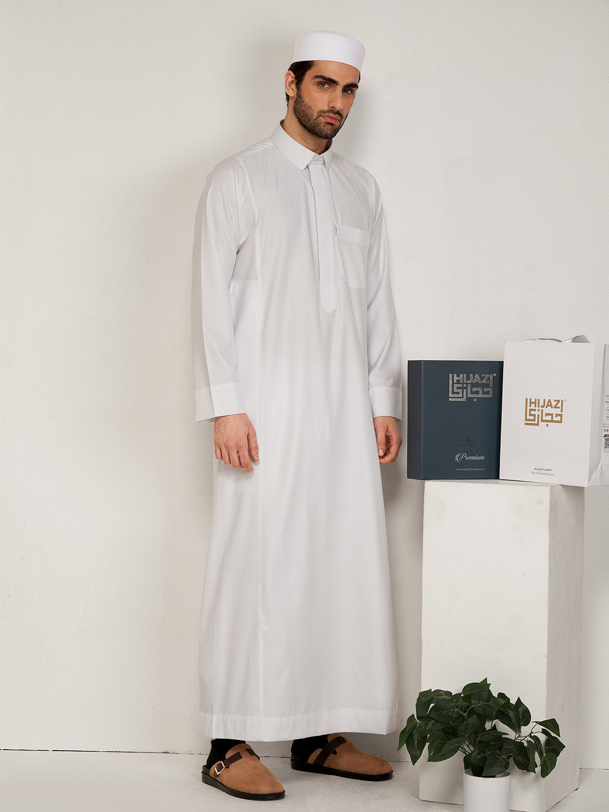Al-Muqaddas Pemium Thobe –  White