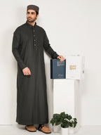 Al-Waqar Premium Thobe - Charcoal gray