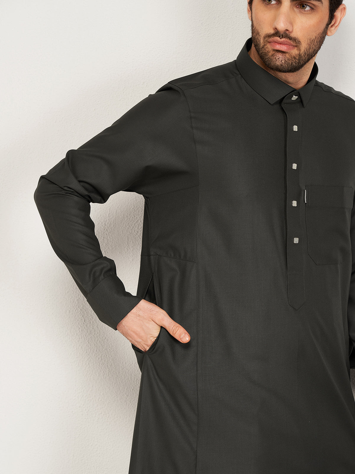 Al-Waqar Premium Thobe - Charcoal gray