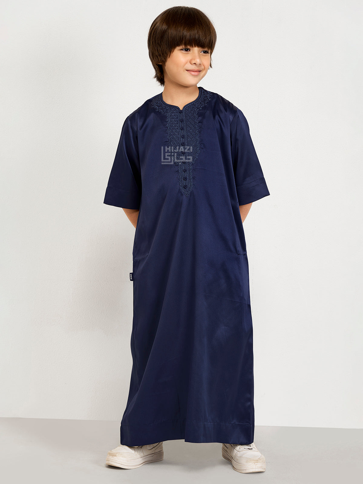 Kids Moroccan Kandura - Dark Blue - Nujuum