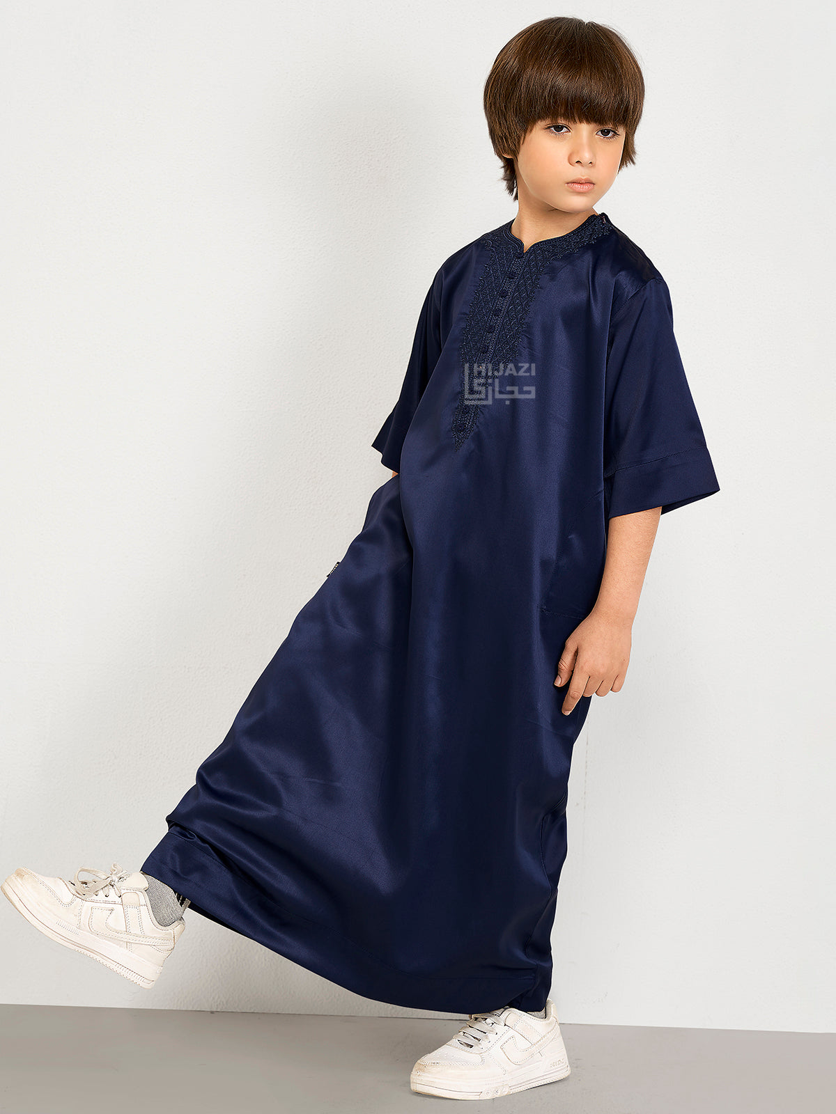 Kids Moroccan Kandura - Dark Blue - Nujuum