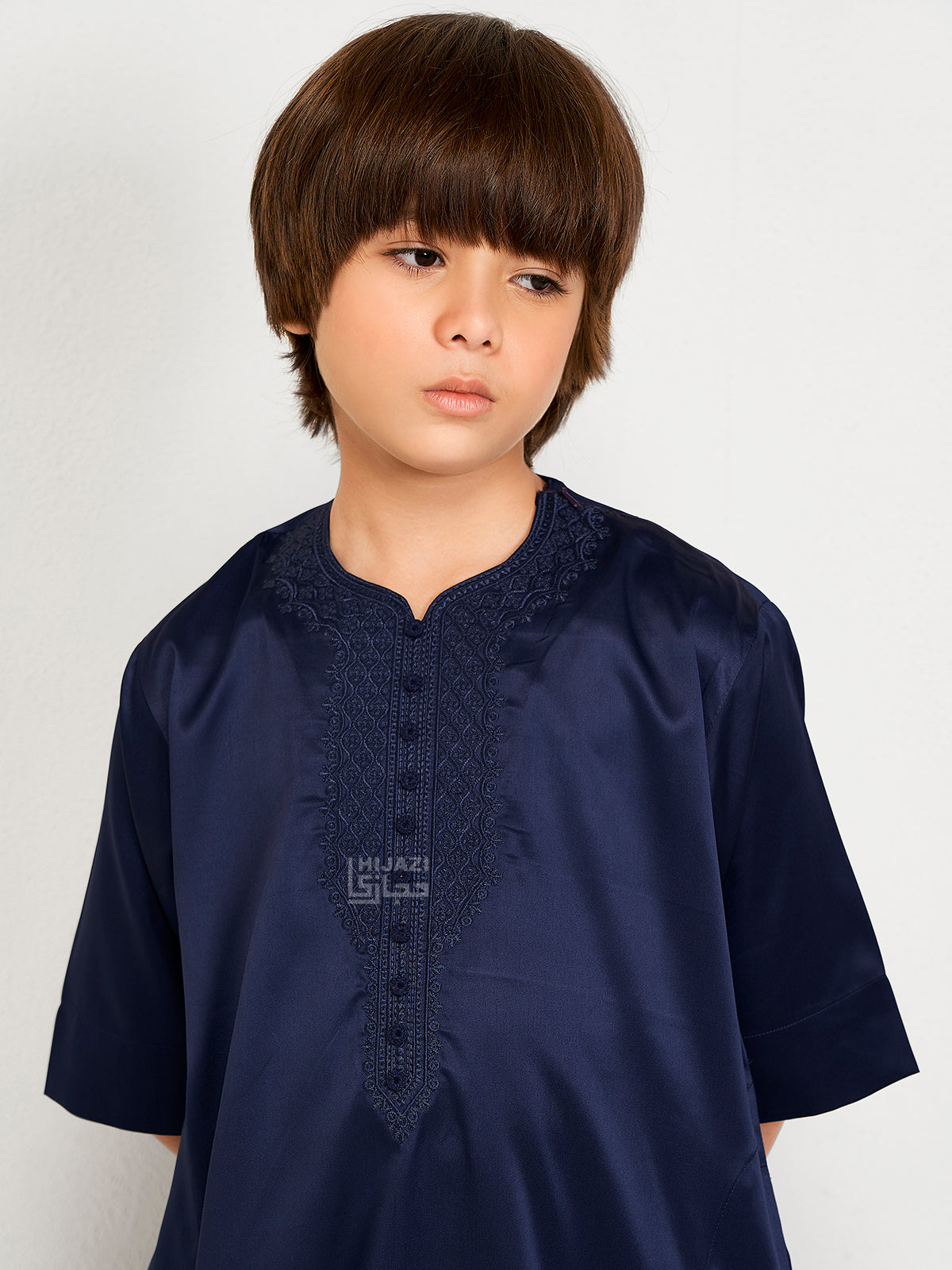 Kids Moroccan Kandura - Dark Blue - Nujuum