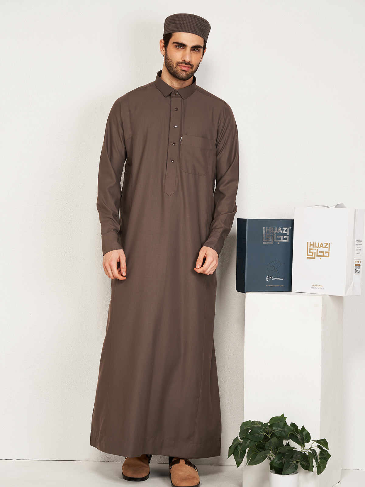 Al- Waqar Premium thobe - Brown