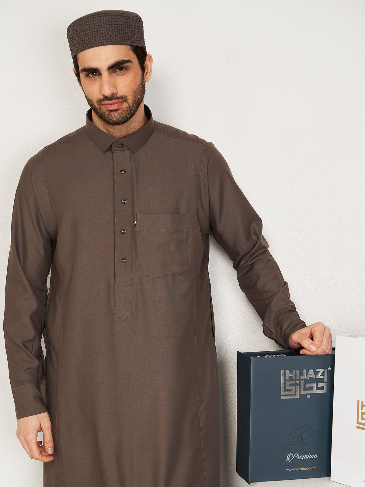 Al- Waqar Premium thobe - Brown