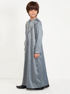 KIDS EMIRATI THOBE - STEEL GREY