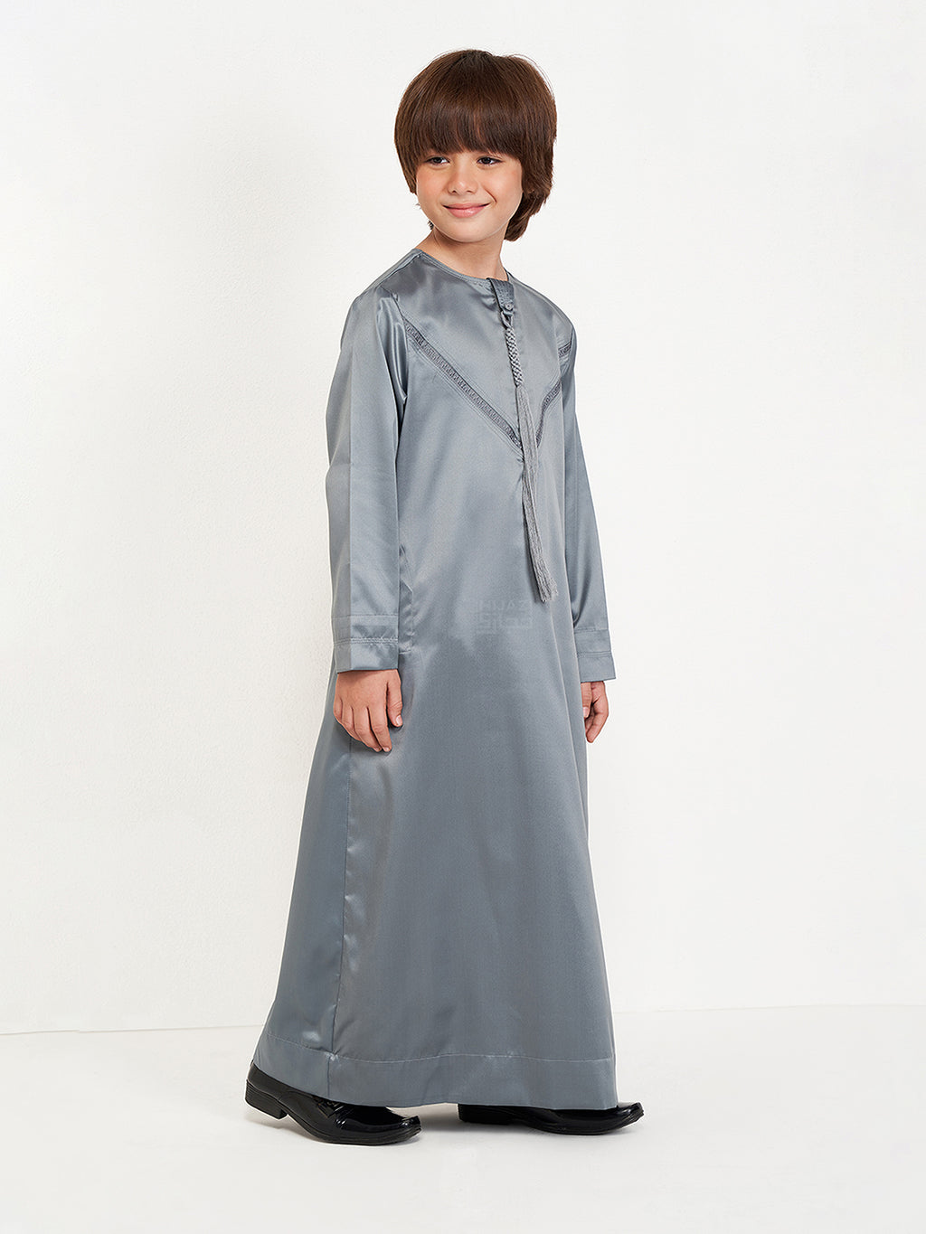 KIDS EMIRATI THOBE - STEEL GREY