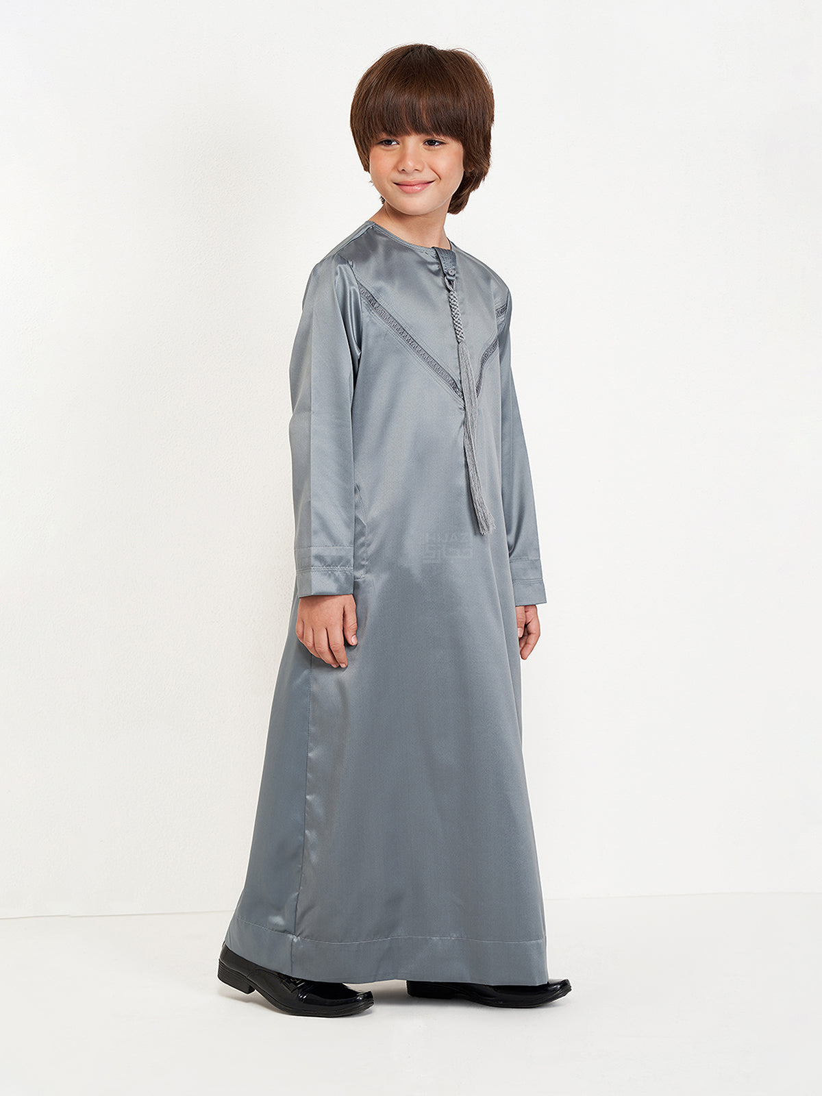 KIDS EMIRATI THOBE - STEEL GREY