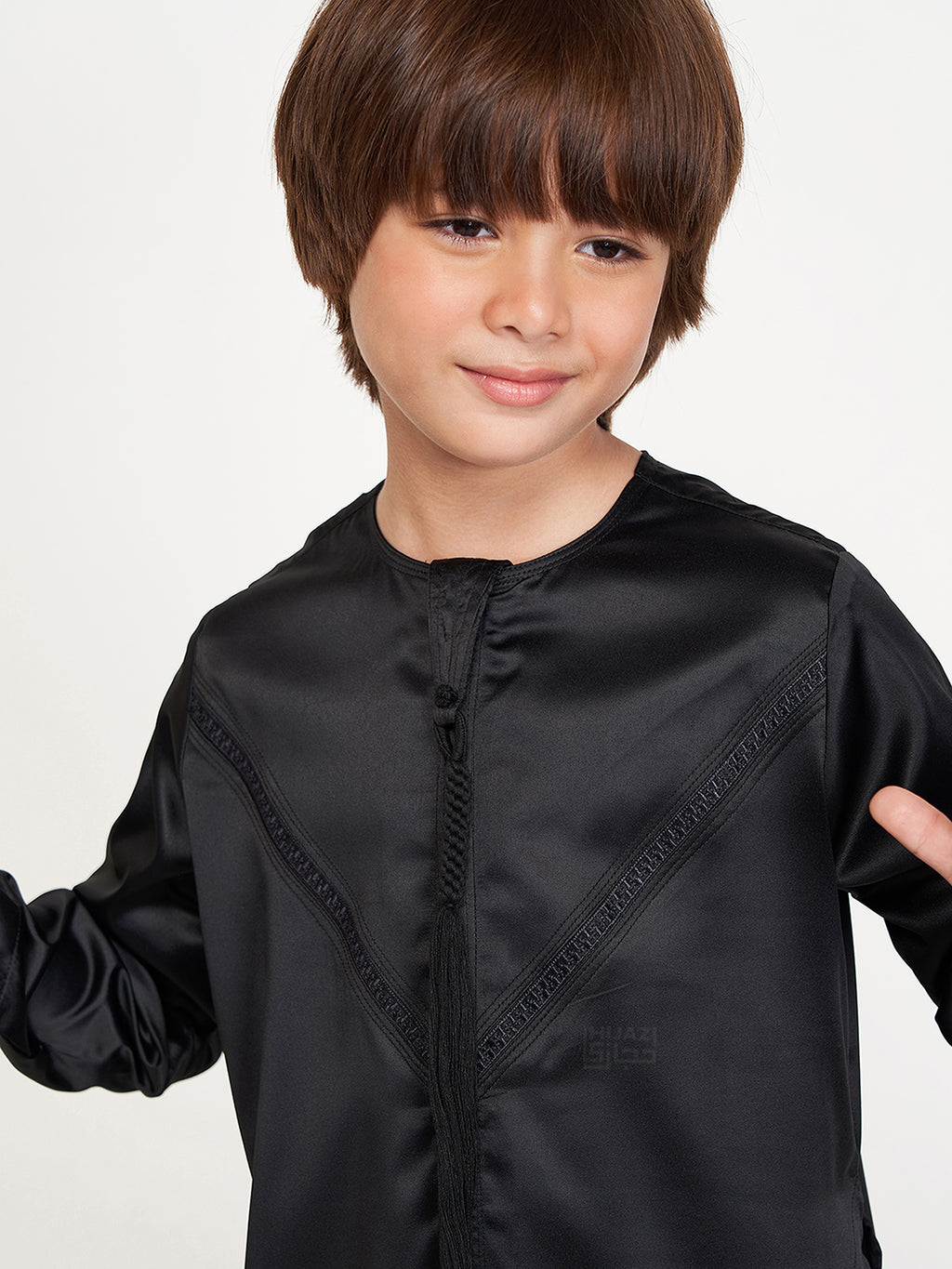 KIDS EMIRATI THOBE - BLACK