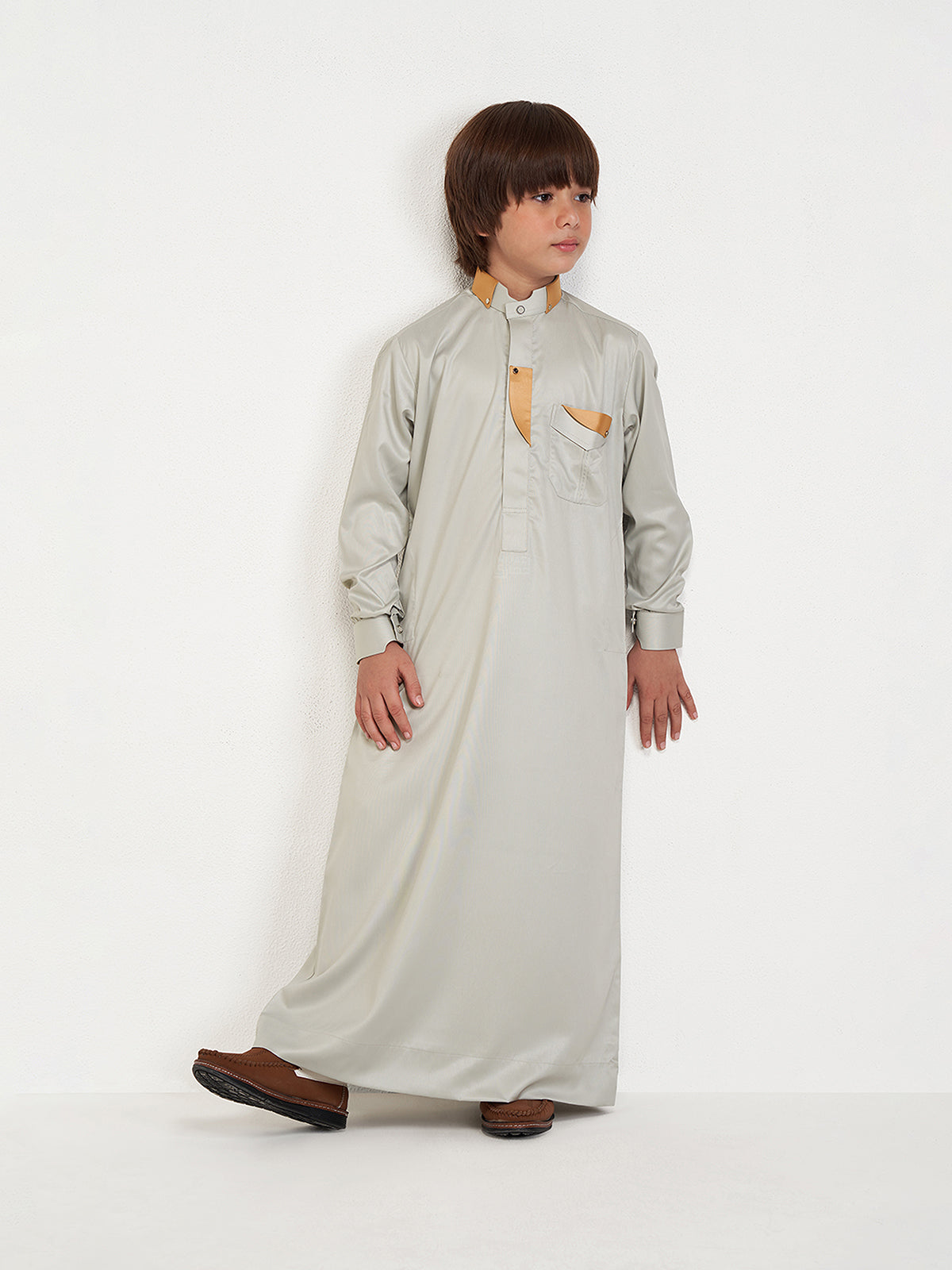 RIMAL KIDS THOBE - LIGHT GREY
