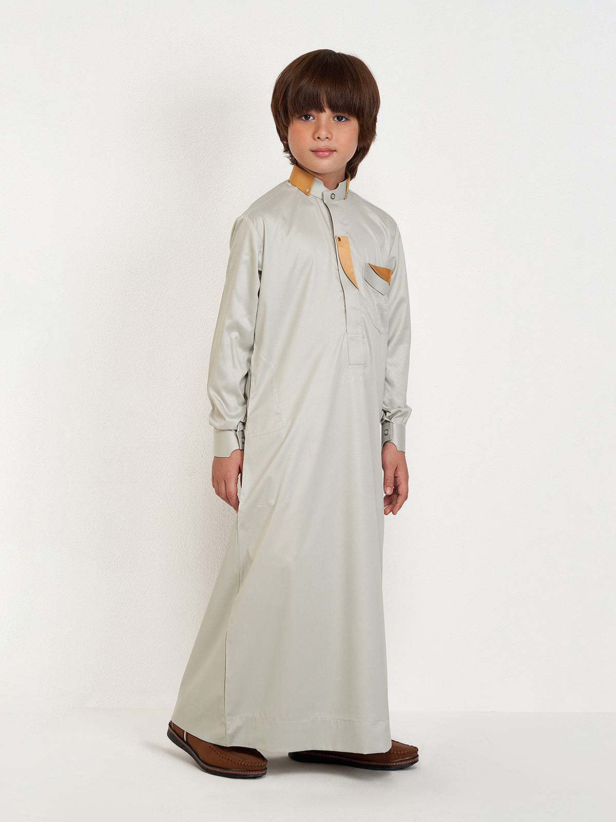 RIMAL KIDS THOBE - LIGHT GREY