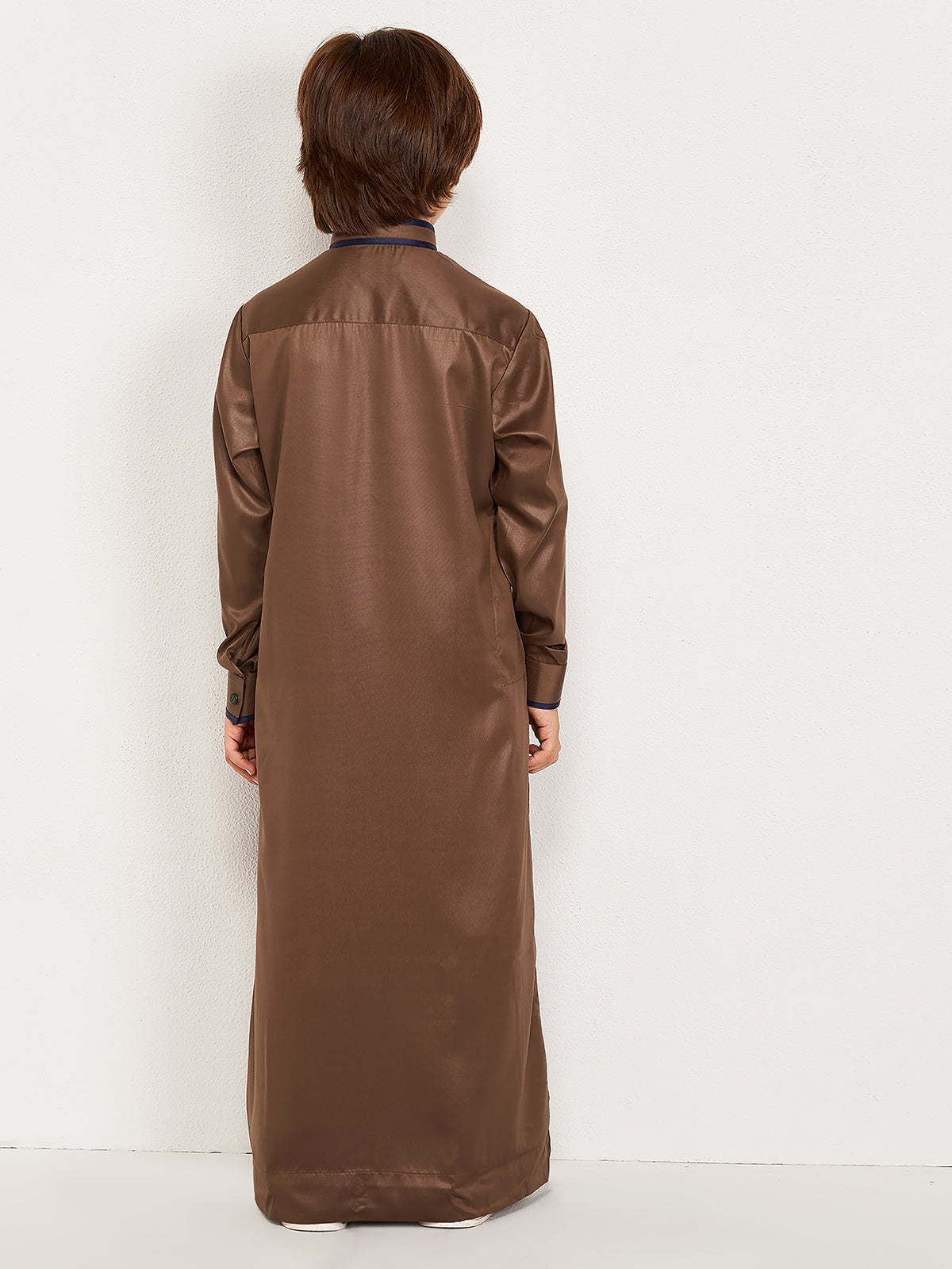 Asfar Kid's Brown Thobe