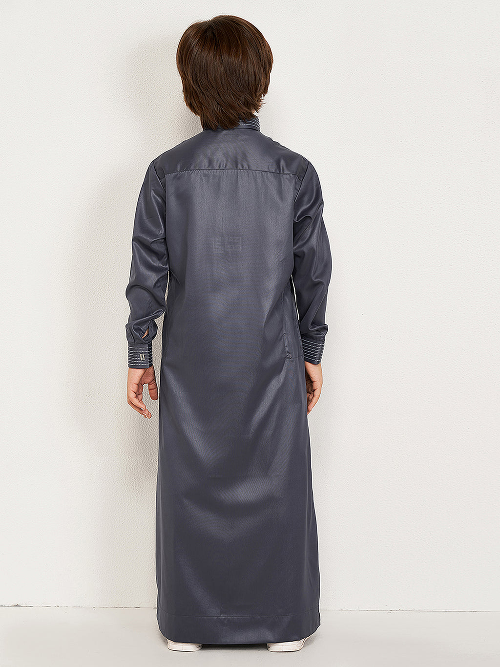 Mirqaab Kids Thobe - Dark Grey