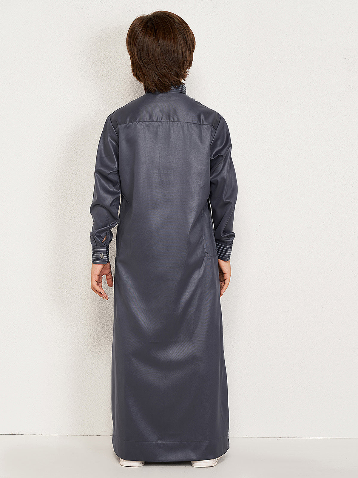 Mirqaab Kids Thobe - Dark Grey