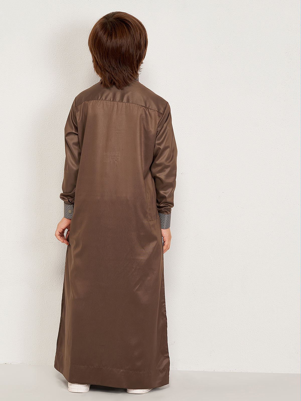 Baran Kids Thobe - Coffee Brown