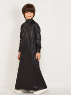 Zaydan Kids Thobe - Black