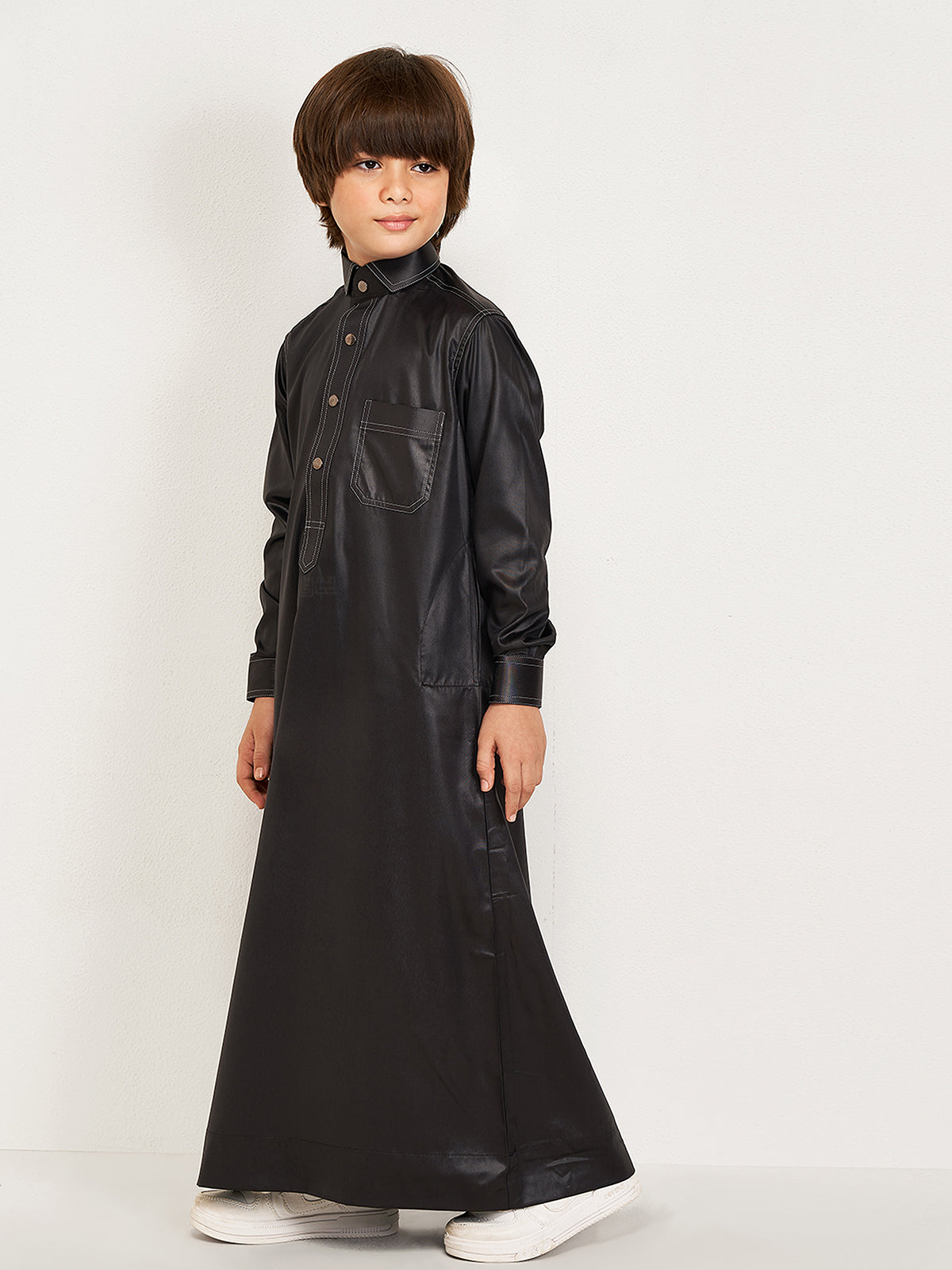 Zaydan Kids Thobe - Black