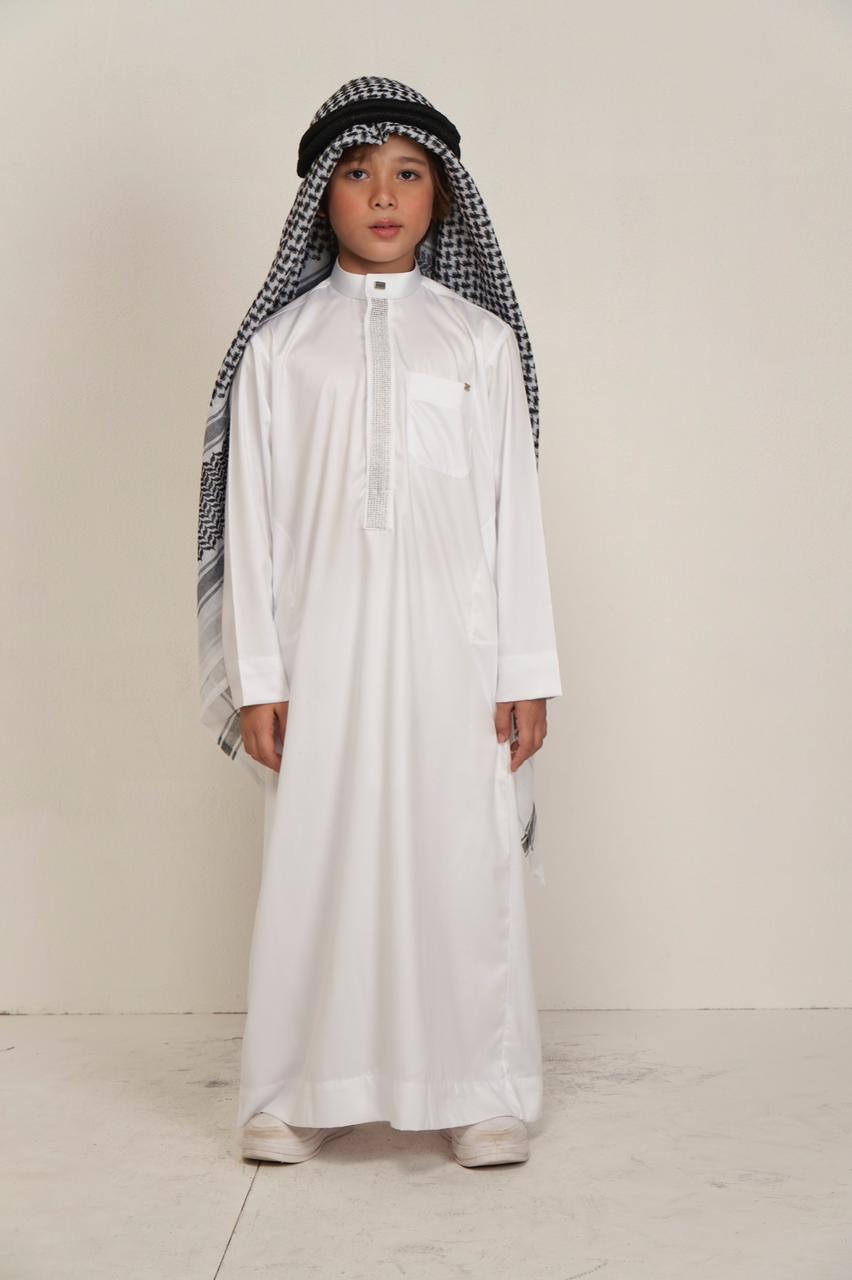 Safir Kids Thobe - white