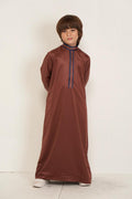 Asfar Kid's Brown Thobe
