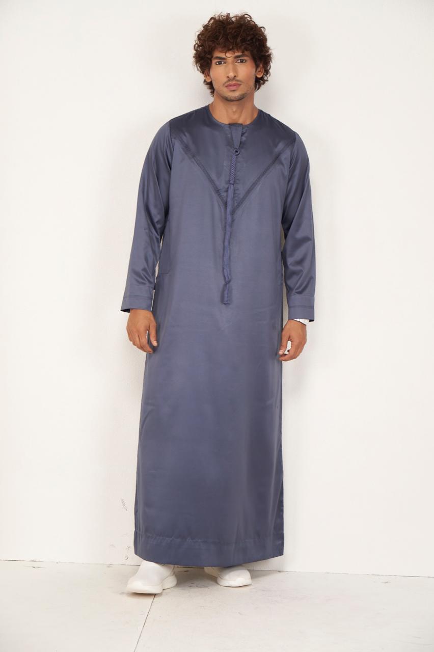Emirati Thobe - Slate Blue