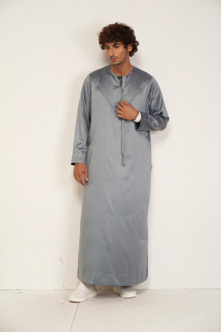 Emirati Thobe - Steel Gray