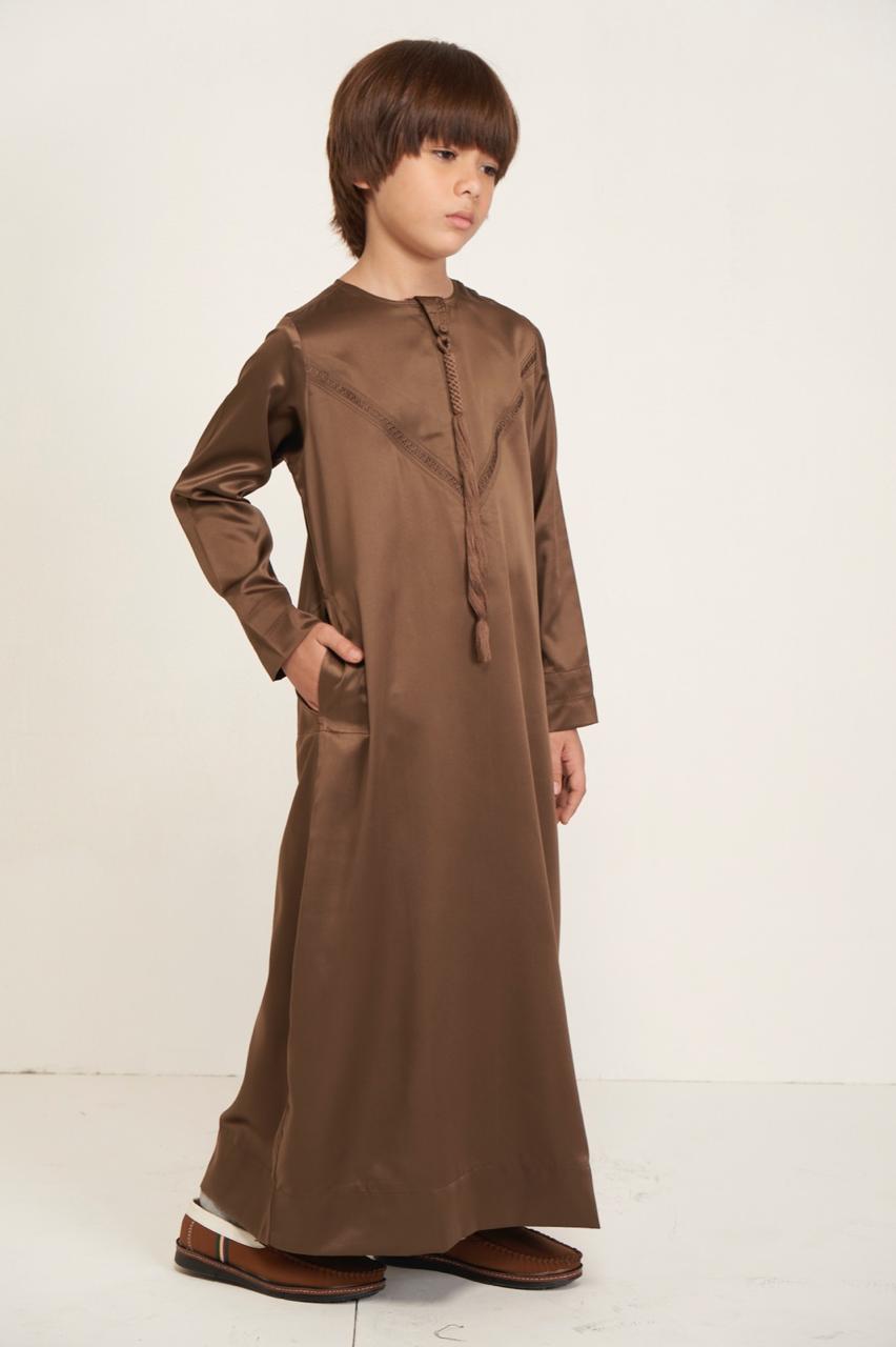 Emarati Kids Thobe - Brown