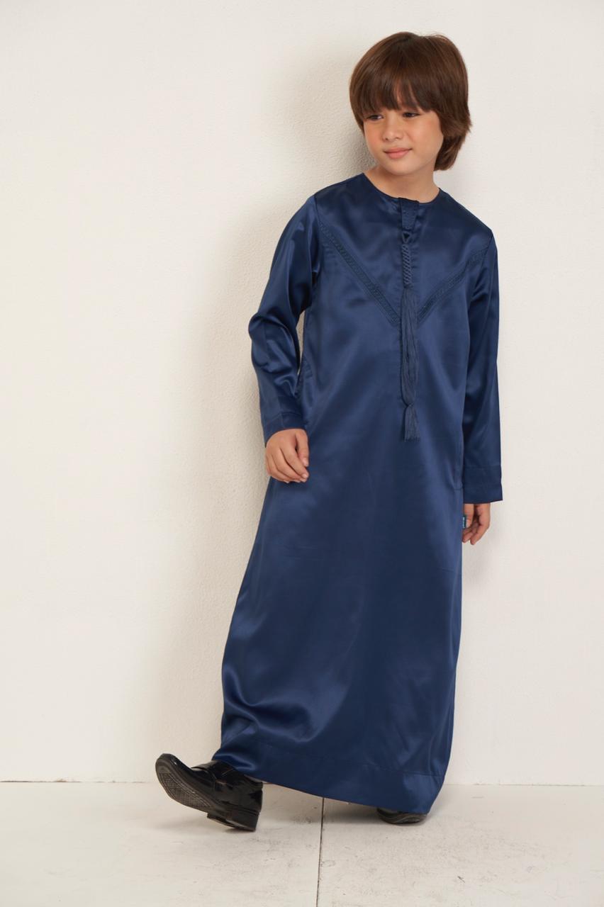 Emarati Kids Thobe - Navy Blue