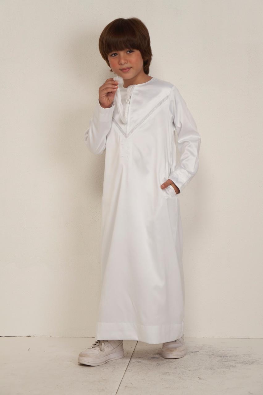 Emarati Kids Thobe - white