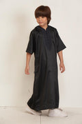 Kids Moroccan Kandura - Black - Itqan