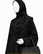 AMBER BLACK FLORAL ABAYA