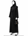 AMBER BLACK FLORAL ABAYA