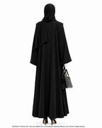 AMBER BLACK FLORAL ABAYA
