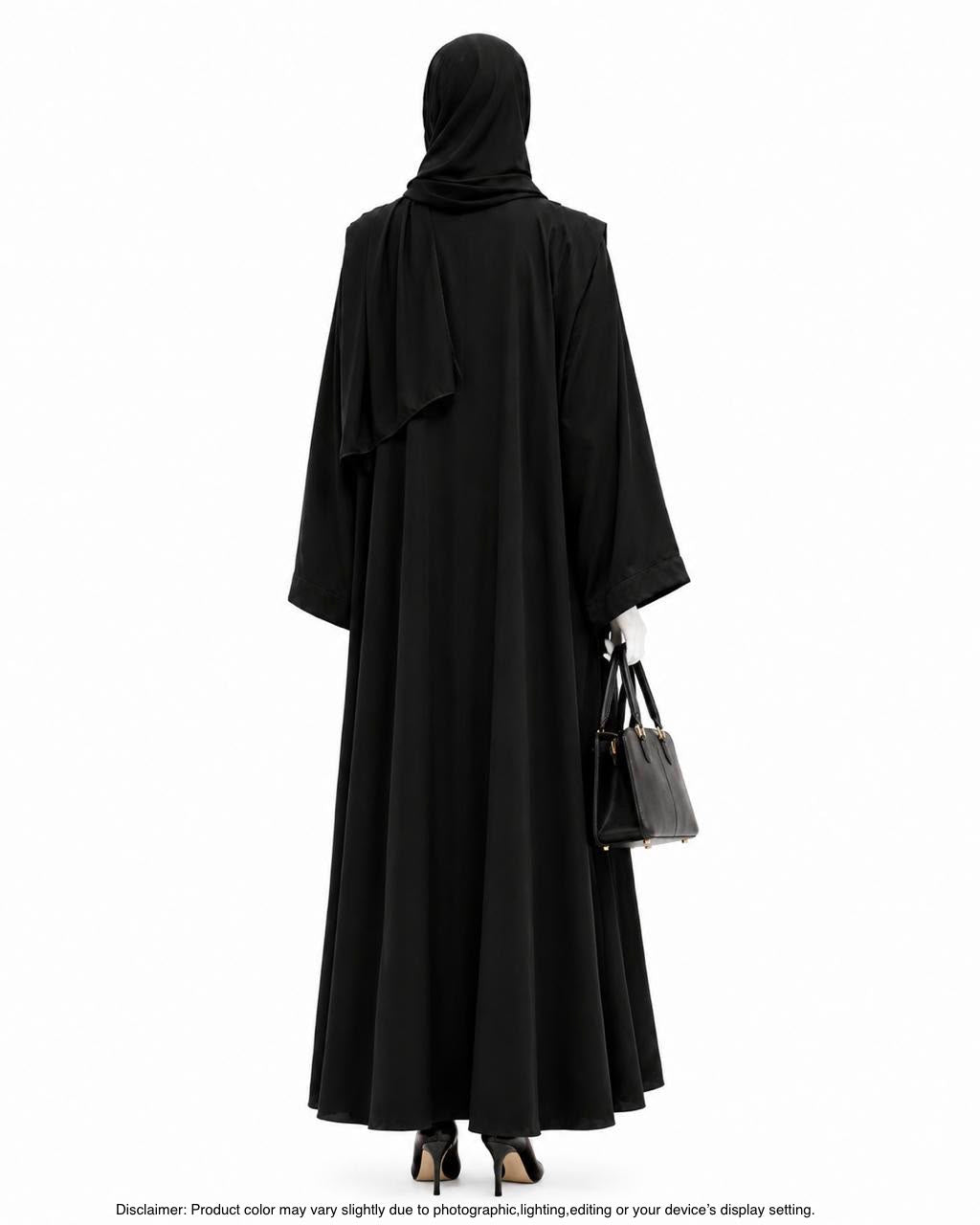 AMBER BLACK FLORAL ABAYA