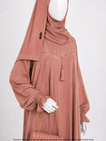 ZEINA PLEAT WORK- PEACH