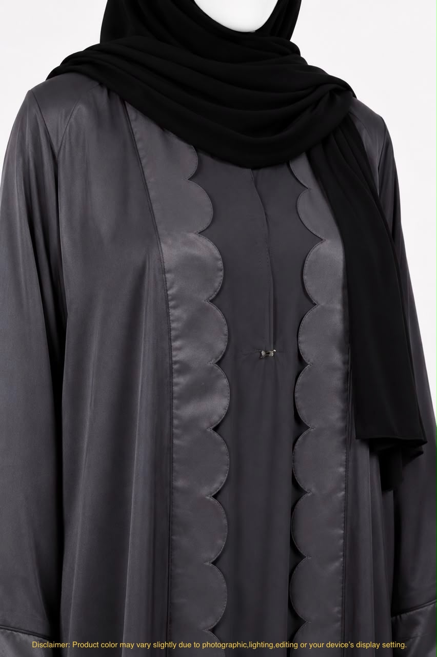 D-CUT ABAYA GREY W/O INNER