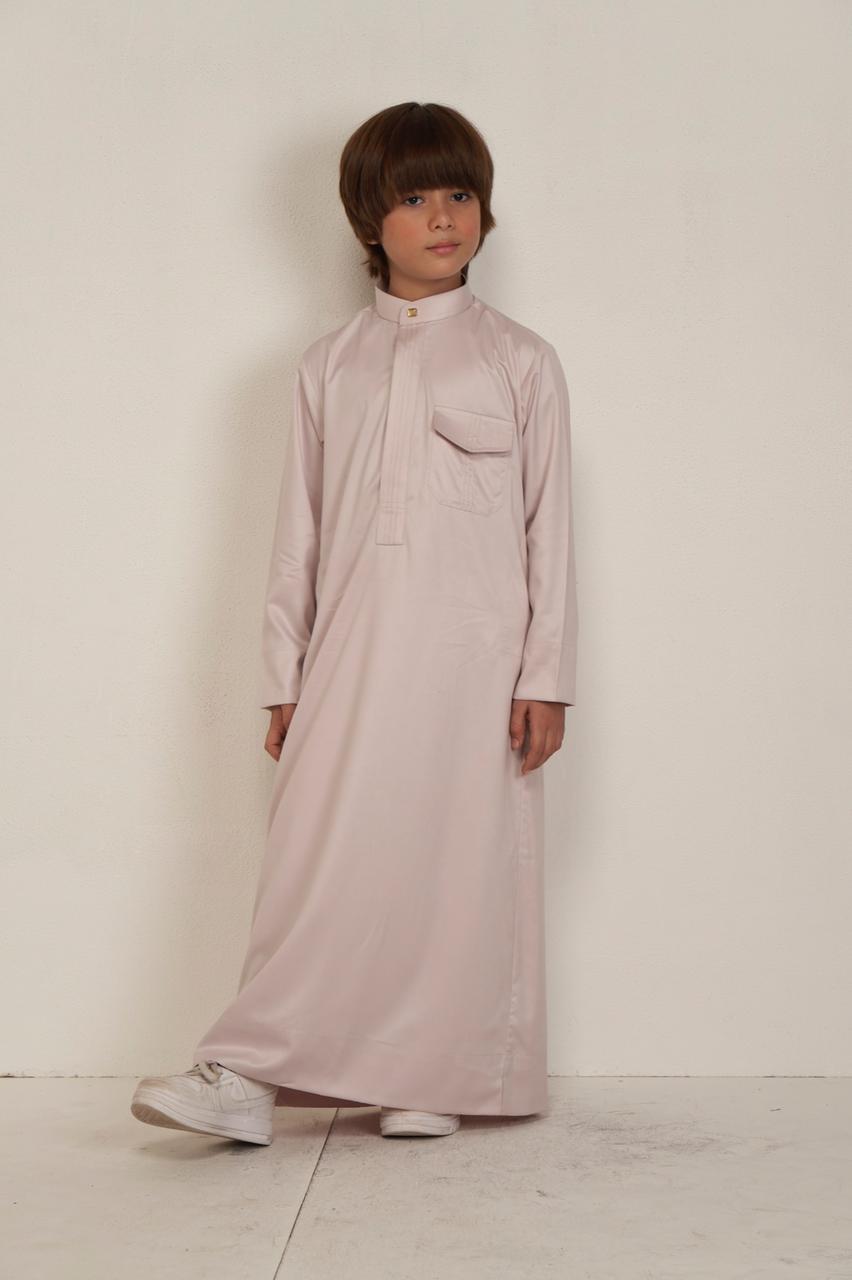 Zayno Kid’s Thobe – Soft Beige