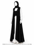MAGIC COAT ABAYA BLACK&WHITE