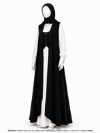 MAGIC COAT ABAYA BLACK&WHITE