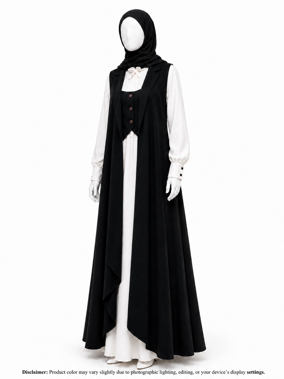 MAGIC COAT ABAYA BLACK&WHITE