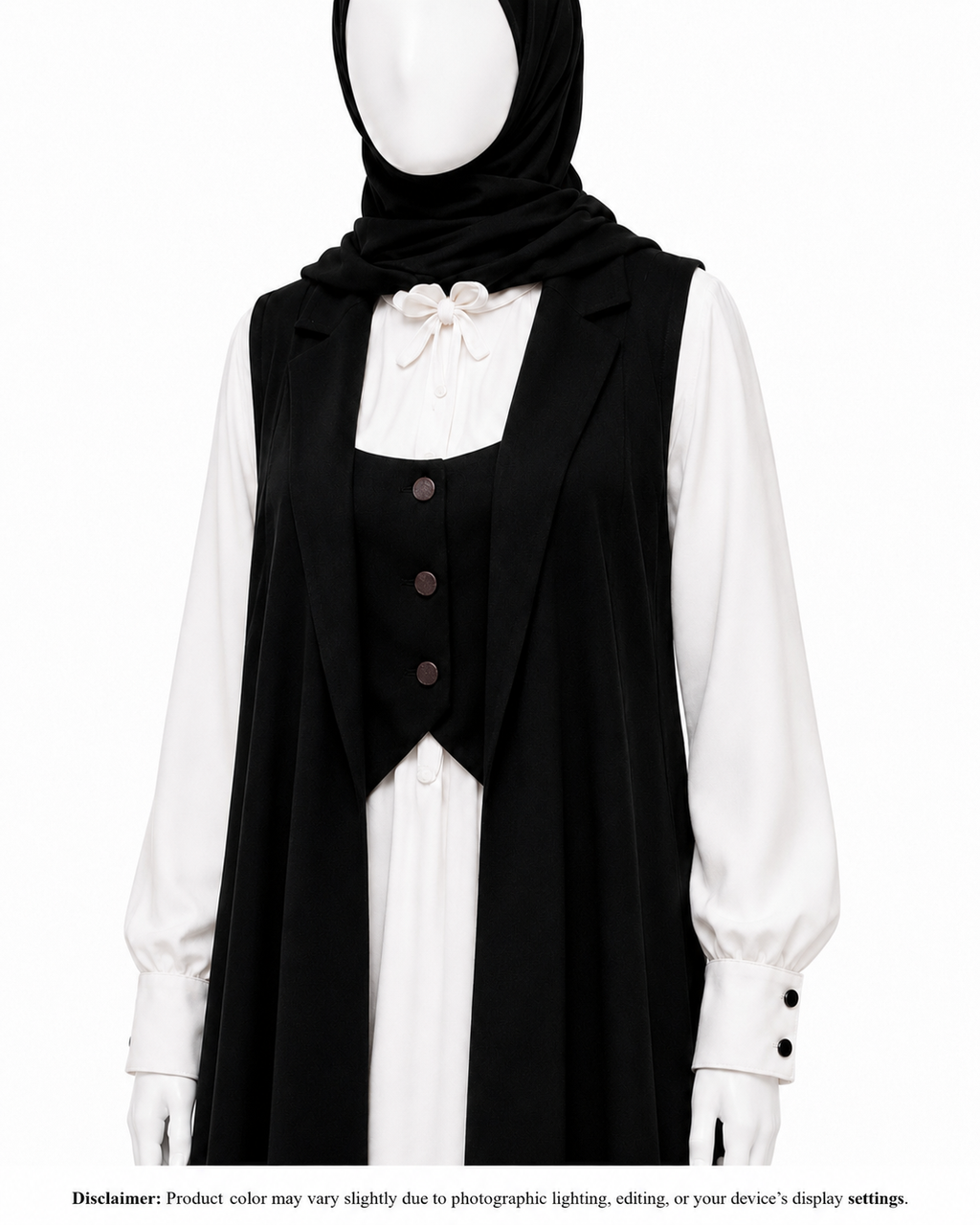 MAGIC COAT ABAYA BLACK&WHITE