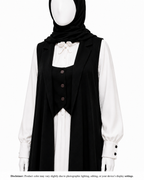 MAGIC COAT ABAYA BLACK&WHITE