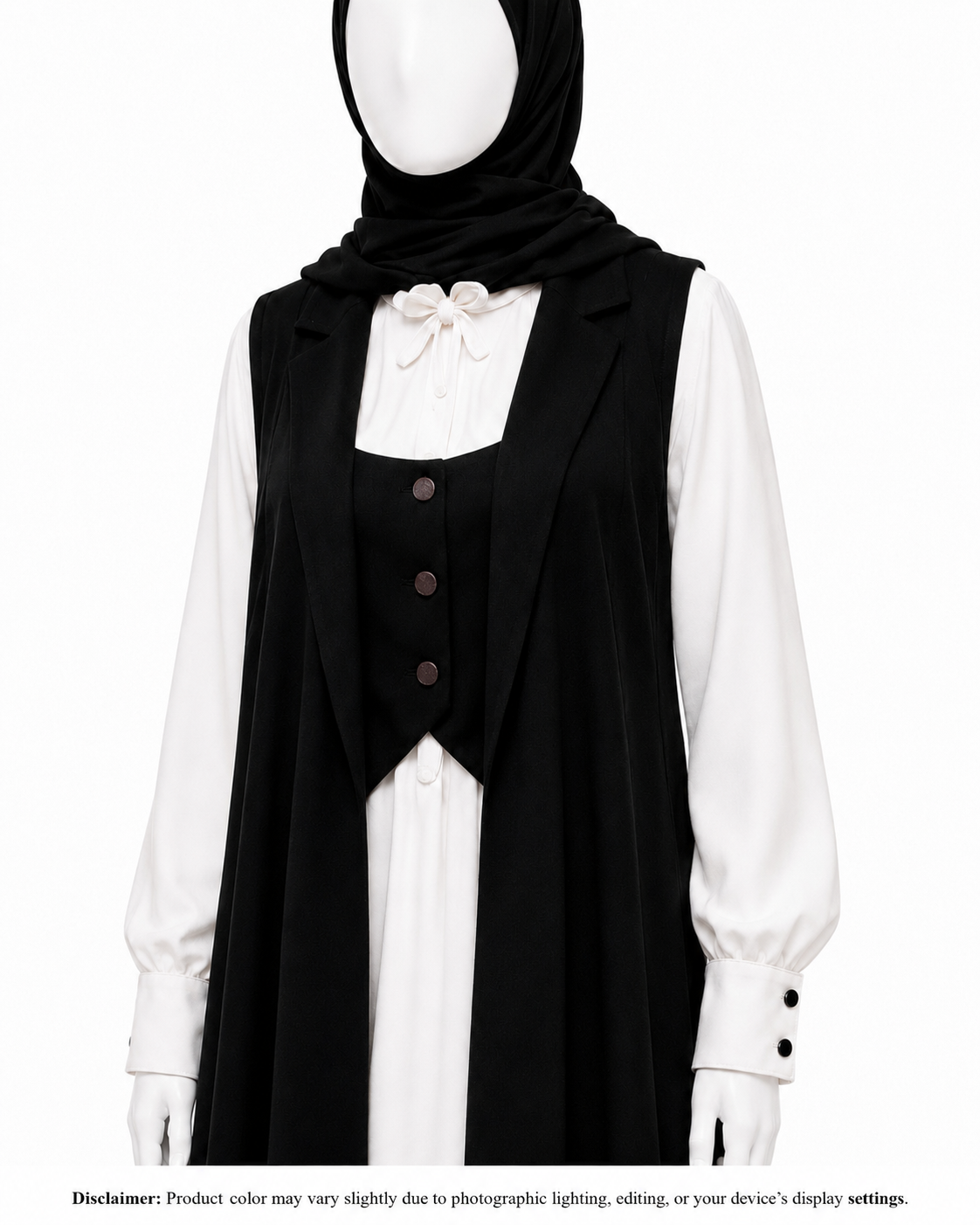 MAGIC COAT ABAYA BLACK&WHITE