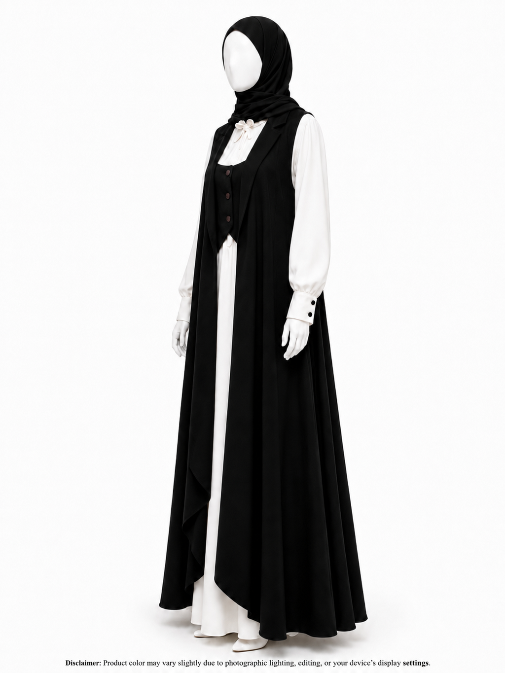 MAGIC COAT ABAYA BLACK&WHITE
