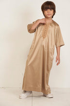 Kids Moroccan Kandura - Sand Gold