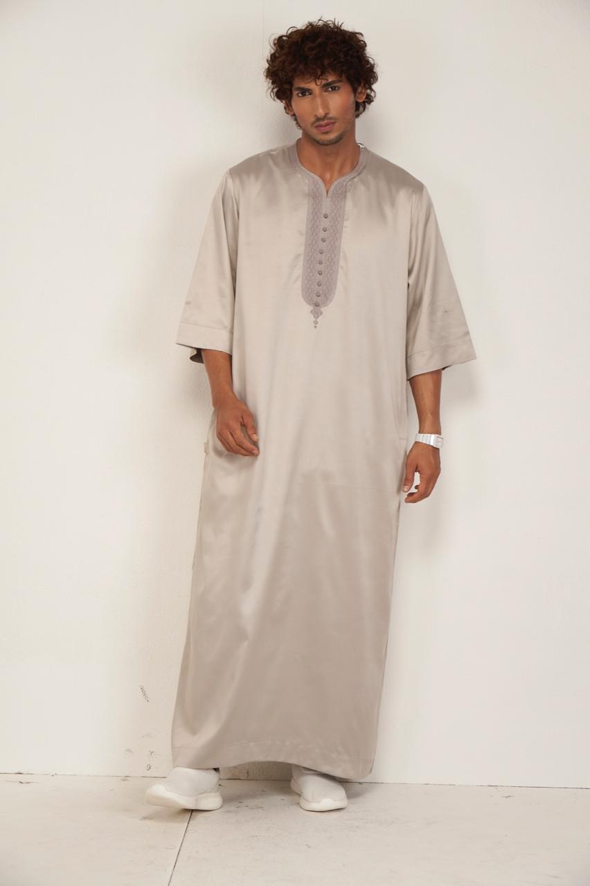 Men’s Moroccan Kandura – Stone Beige