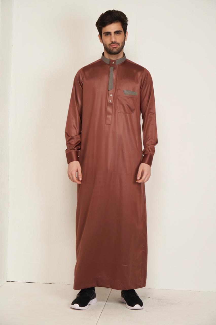 Al Qasr Thobe – Dark Brown